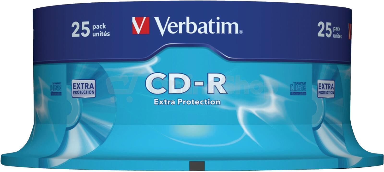 Disk Verbatim CD-R DL 700MB/80min, 52x, Extra Protection, 25cake
