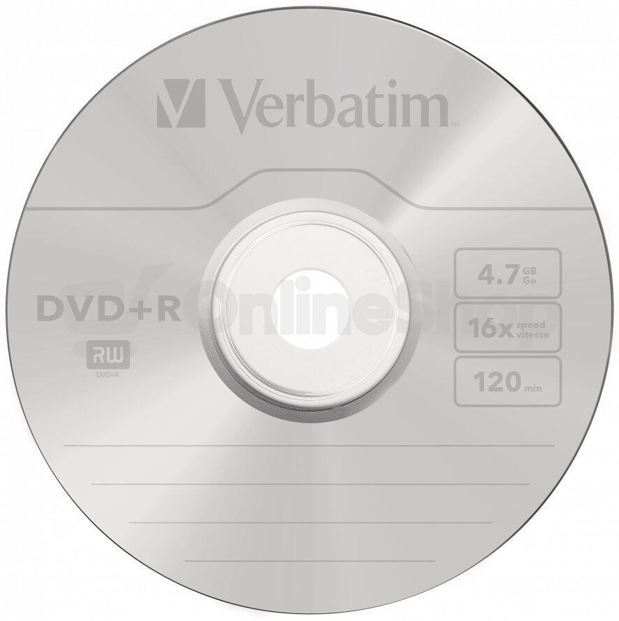 Disk VERBATIM DVD+R 4,7GB 16x 25SP