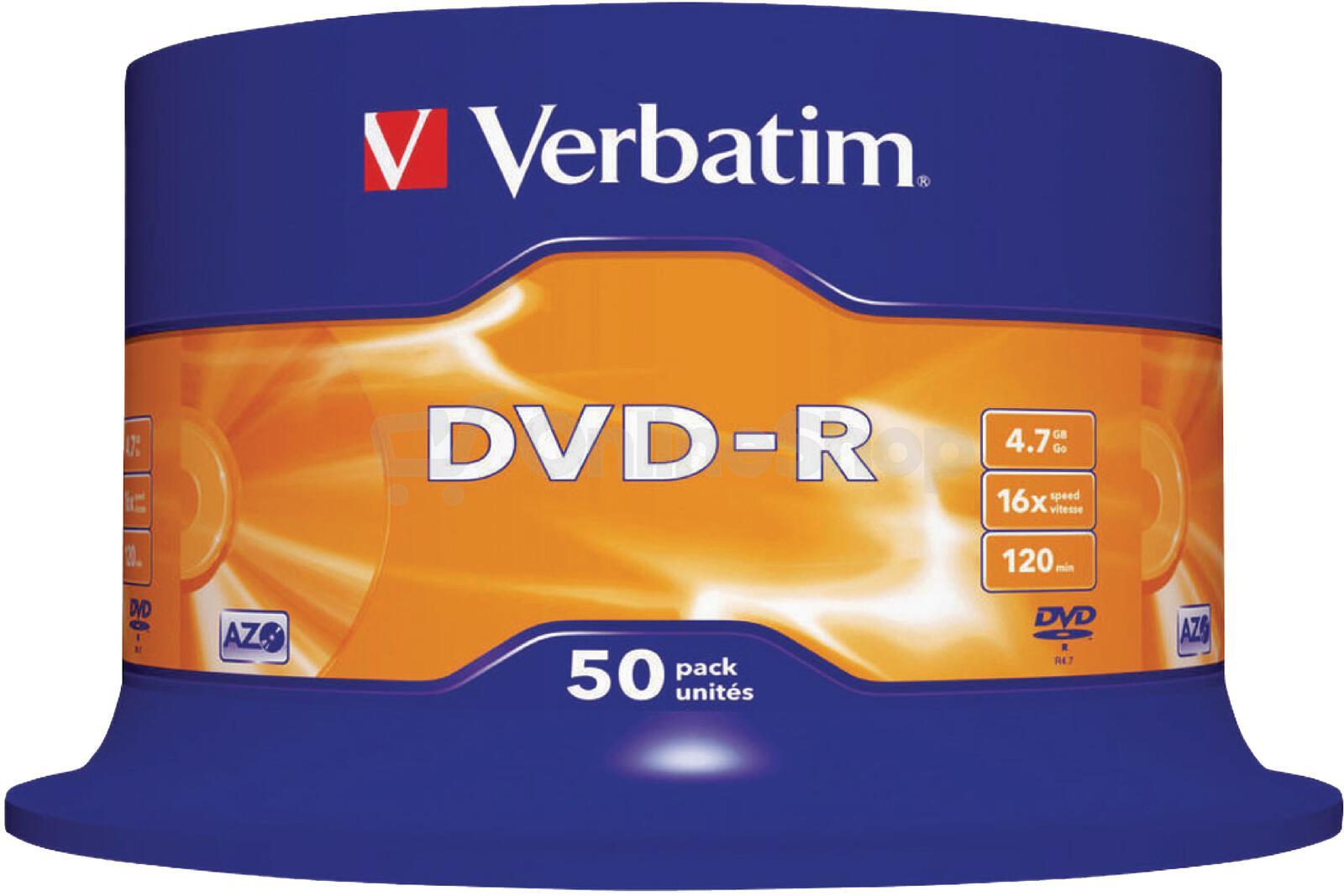 Disk Verbatim DVD-R 4,7GB, 16x, 50cake