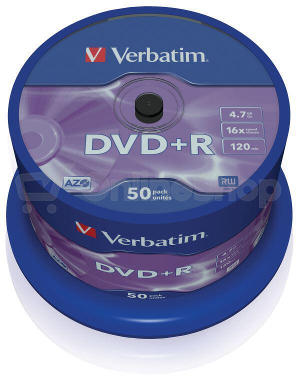Disk Verbatim DVD+R 4,7GB, 16x, 50cake