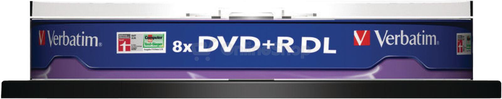 Disk Verbatim DVD+R DualLayer, 8.5GB, 8x, 10cake