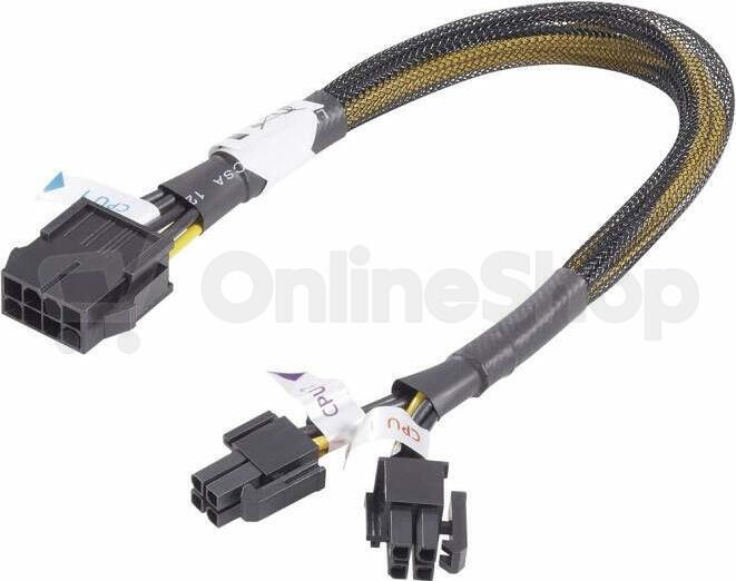 AKASA napájecí redukce 8pin(M) na 2x 4pin(F) / AK-CB8-8-EXT / 30cm