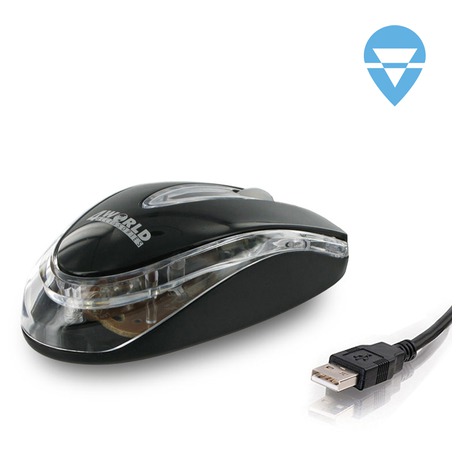4World Myš optická Basic1 USB 1200dpi Black (06708)