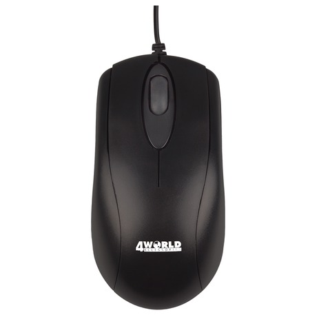 4World Myš optická Basic3 USB 1200dpi Black (06710)