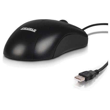 4World Myš optická Basic3 USB 1200dpi Black (06710)