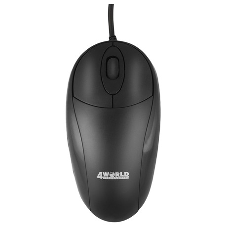 4World Myš optická Basic2 PS2 1200dpi Black (06712)