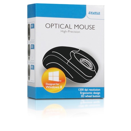 4World Myš optická Basic2 PS2 1200dpi Black (foto 3)