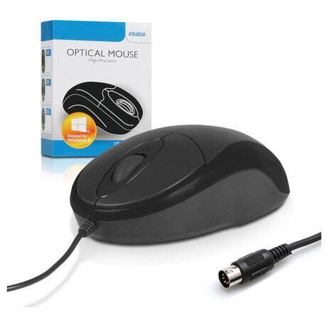4World Myš optická Basic2 PS2 1200dpi Black (foto 2)