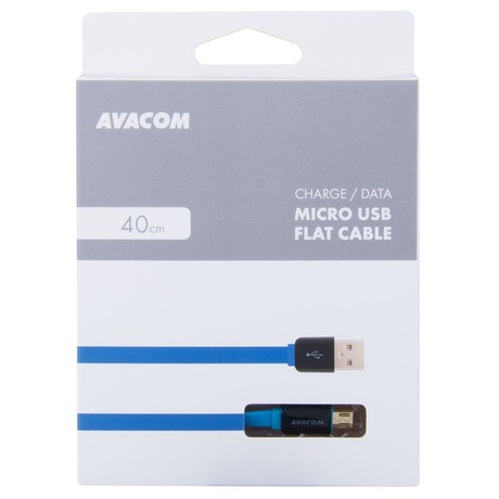 Avacom kabel AVACOM MIC-40B USB - Micro USB, 40cm, modrá (DCUS-MIC-40B)