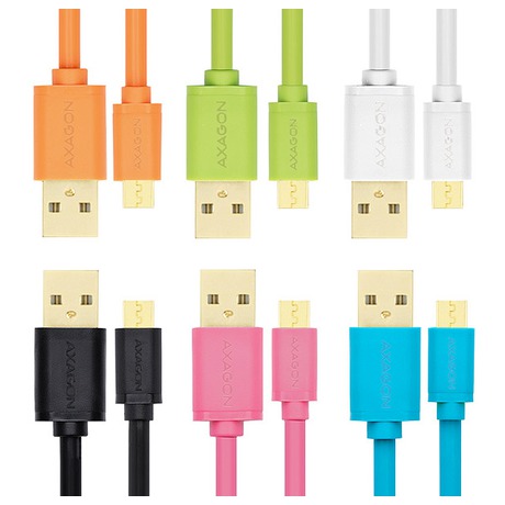AXAGON HQ&nbsp;Kabel Micro USB, 2A, černý, 2&nbsp;m (foto 1)