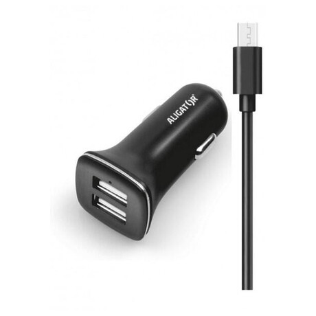 Aligator AN&nbsp;2,4A,2xUSB,MicroUSB,černá CHA0002 (foto 1)