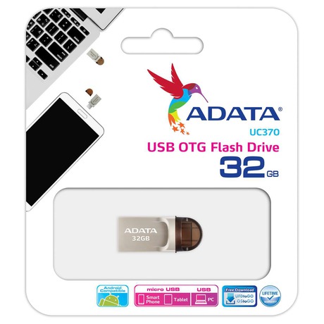 ADATA flash disk 32GB UC370 OTG USB 3.1 USB-C kovový (foto 3)