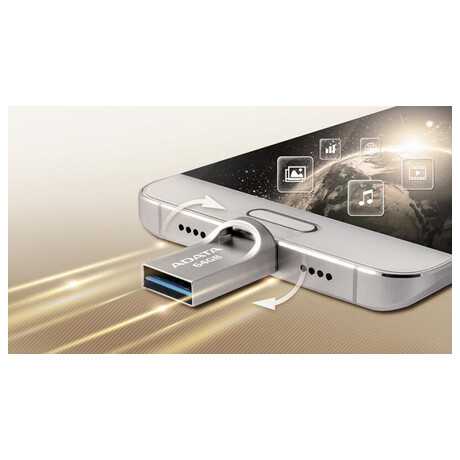 ADATA flash disk 32GB UC370 OTG USB 3.1 USB-C kovový (foto 4)