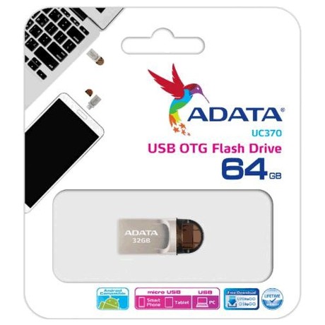 ADATA flash disk 64GB UC370 OTG USB 3.1 USB-C kovový (foto 2)