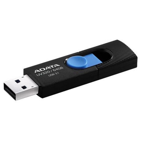 ADATA flash disk 64GB  UV320 USB 3.1 černo-modrý (foto 1)