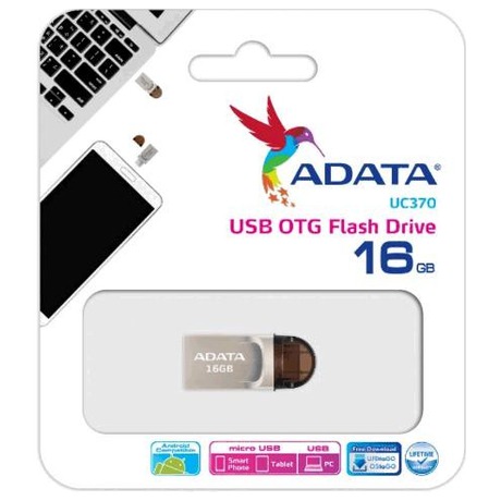 ADATA flash disk 16GB UC370 OTG USB 3.1 USB-C kovový (foto 1)
