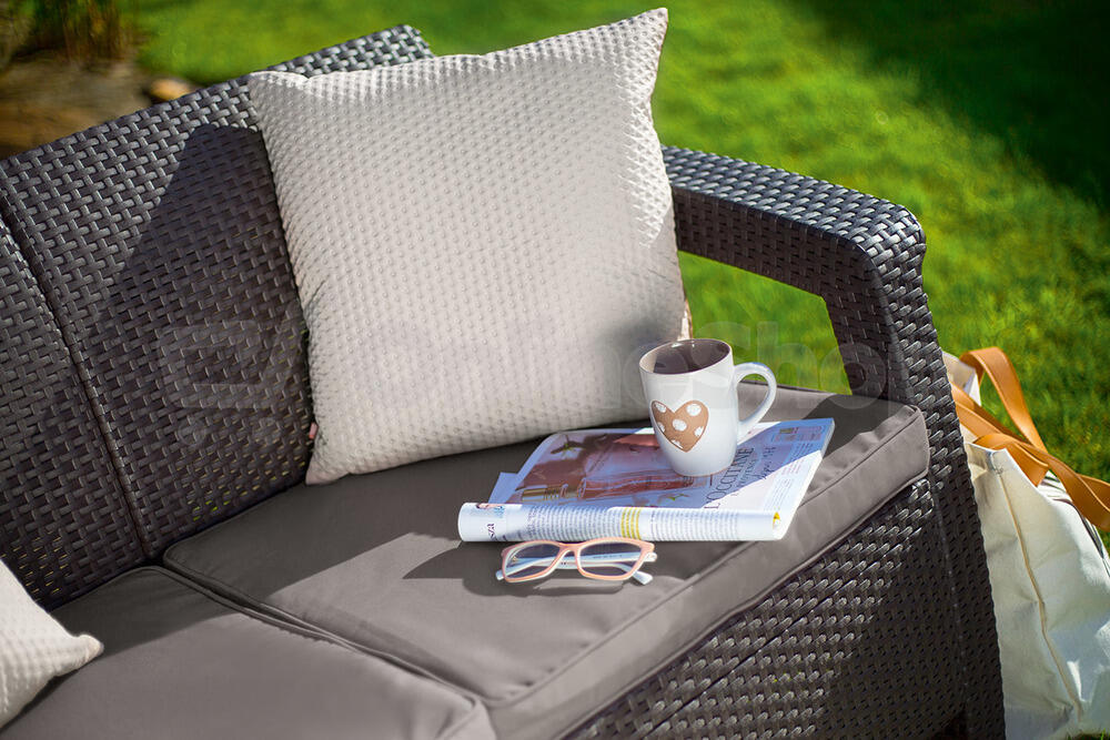 KETER CORFU LOVE SEAT - hnědá
