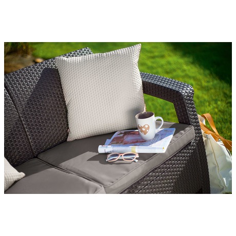 KETER CORFU LOVE SEAT - hnědá