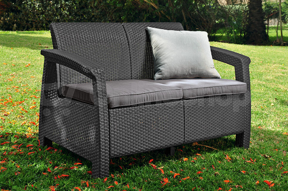 KETER CORFU LOVE SEAT - hnědá