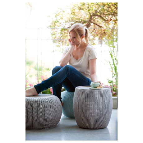 KNIT SINGLE SEAT taburet -&nbsp;šedá Keter (foto 4)