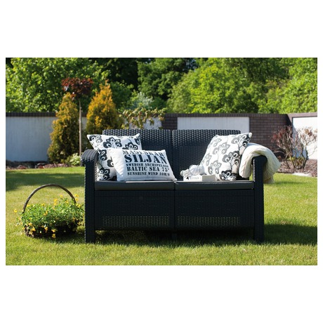 KETER CORFU LOVE SEAT - grafit