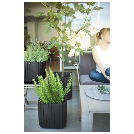 Keter Cube Planter S&nbsp;antracitový (foto 1)