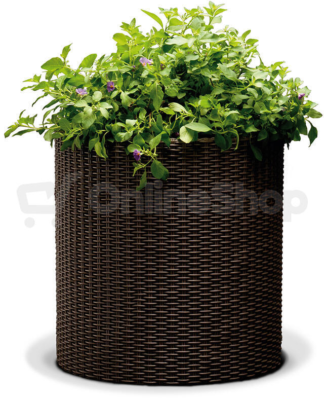 Květináč Keter Cylinder M Brown