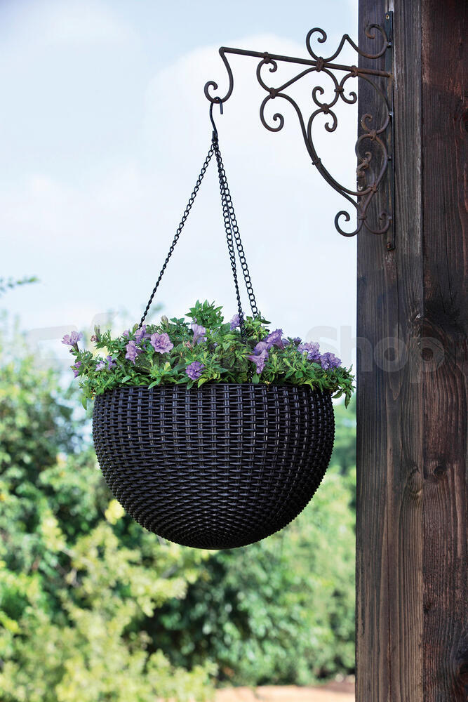 Květináč Keter Hanging Sphere grafitový