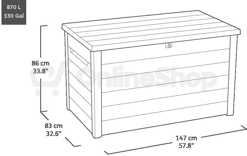 KETER ONTARIO box 850L - hnědá