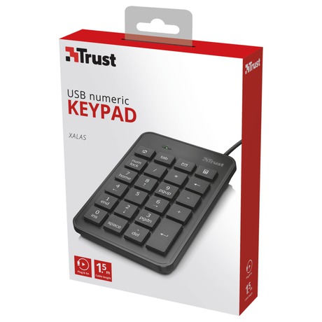 Trust XALAS Numerický blok, USB, černý (foto 2)