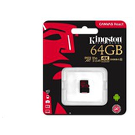 Kingston micro SDXC 64GB Canvas React UHS-I V30 (foto 1)