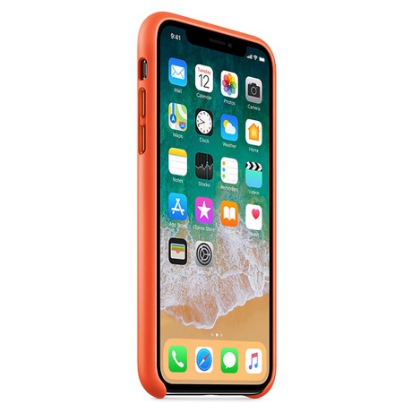iPhone X&nbsp;Leather Case -&nbsp;Bright Orange (foto 2)
