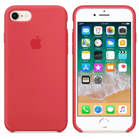 iPhone 8 / 7 Silicone Case - Red Raspberry (MRFQ2ZM/A)