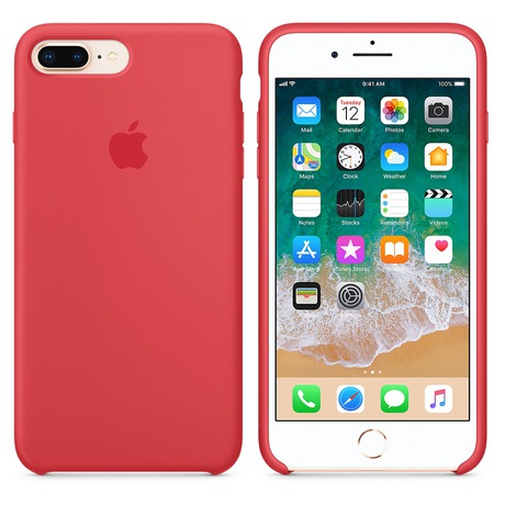 iPhone 8 / 7 Plus Silicone Case - Red Raspberry (MRFW2ZM/A)