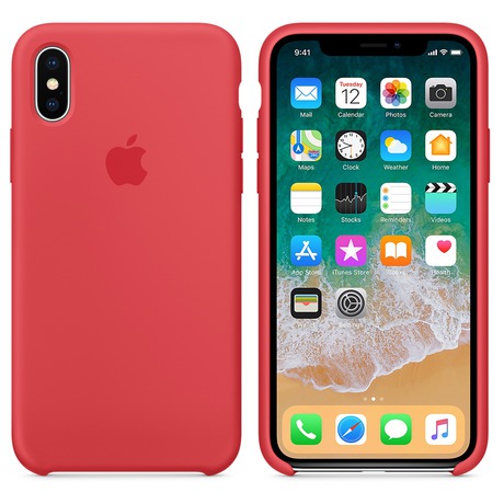 iPhone X&nbsp;Silicone Case -&nbsp;Red Raspberry (foto 1)