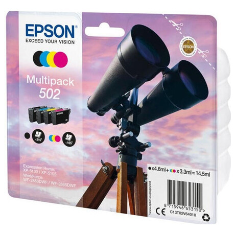 Epson multipack 4&nbsp;barvy,502 Ink,standard (foto 1)