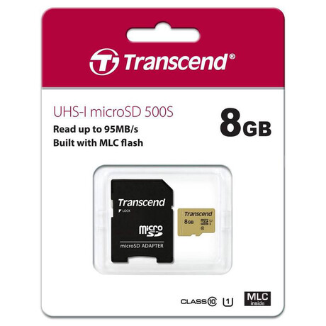 Transcend 8GB microSDHC 500S UHS-I U1 (foto 2)