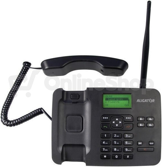Stolní telefon Aligator GSM T100, černý (AT100B)