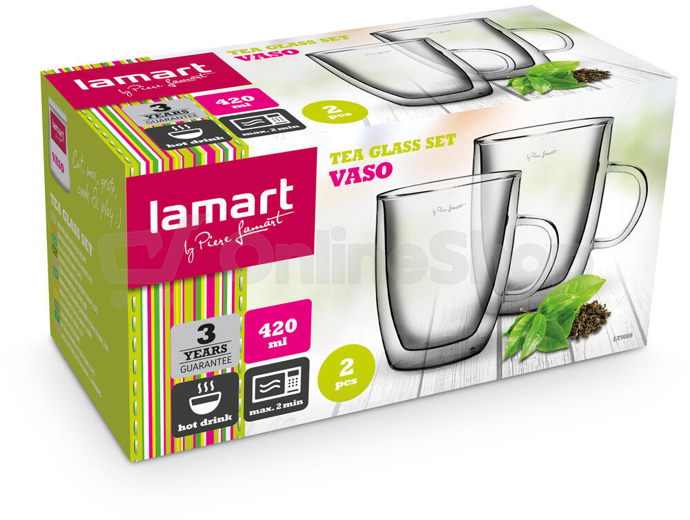 Termo sklenička 420ml LAMART LT9008 2ks