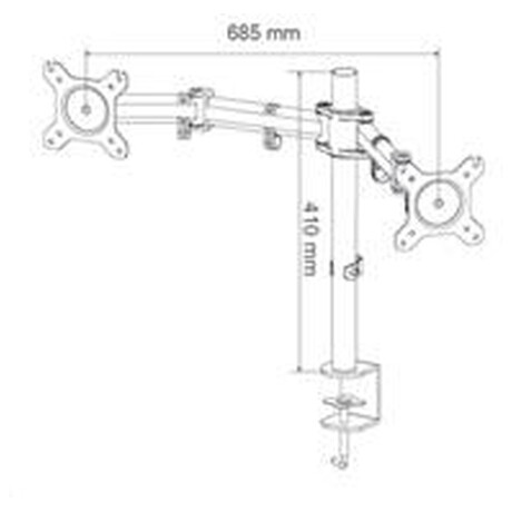 ARCTIC Z2 Basic  Dual Monitor Arm in black colour (AEMNT00040A)