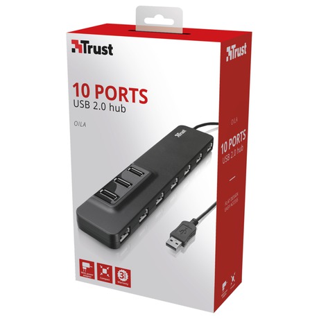 Trust Olla 10&nbsp;Port USB 2.0 Hub (foto 3)