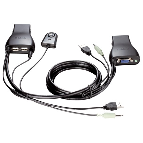 D-Link 2-Port USB KVM Switch with Audio Support (DKVM-222)