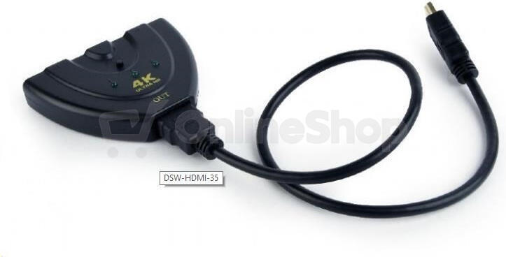 Gembird Datový přepínač HDMI switch, 3 cesty (DSW-HDMI-35)
