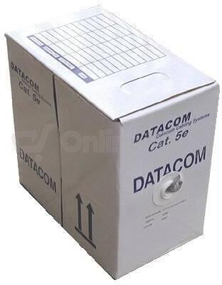 DATACOM UTP Cat5e PVC kabel 305m (drát), šedý (1100)