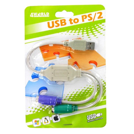 4WORLD 4World Adaptér USB na&nbsp;PS/2 (foto 1)