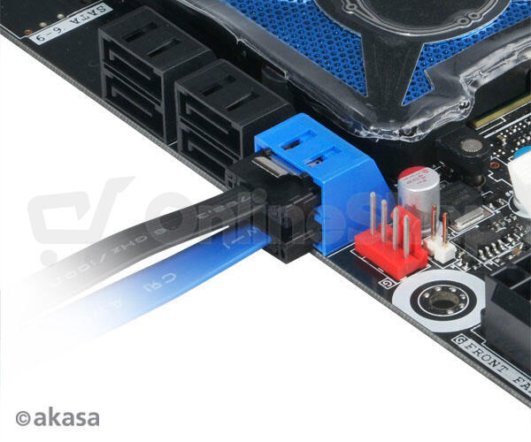 AKASA - Proslim - Sata kabel - 50 cm (AK-CBSA05-50BK)