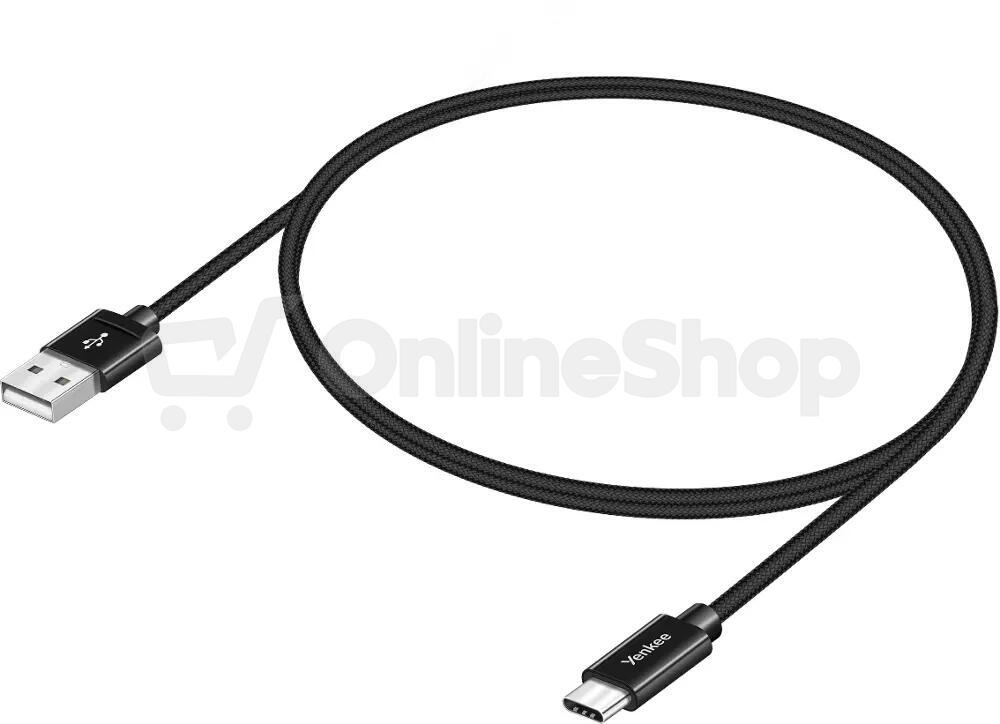 USB kabel Yenkee YCU 301 BK USB A 2.0 / C 1m