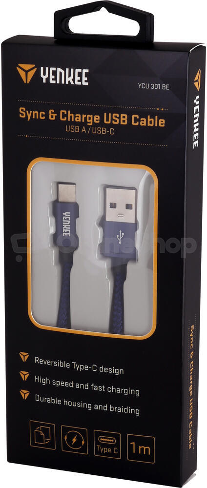 USB kabel Yenkee YCU 301 BE USB A 2.0 / C 1m