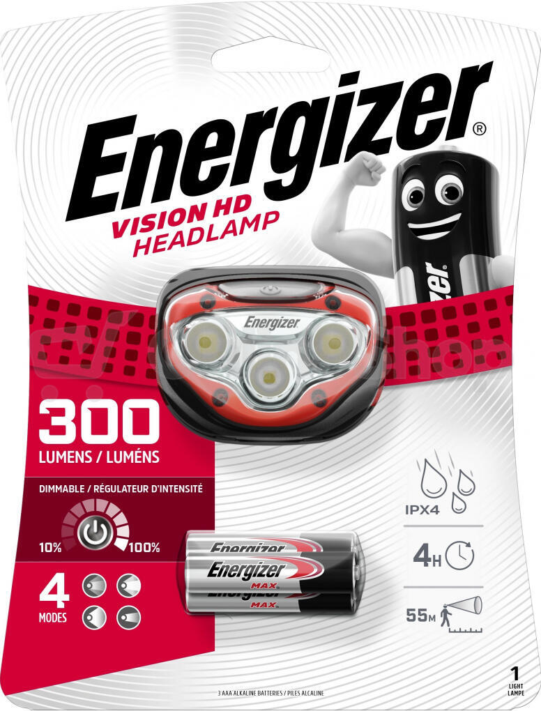 Čelová svítilna ENERGIZER Vision HD 300lm