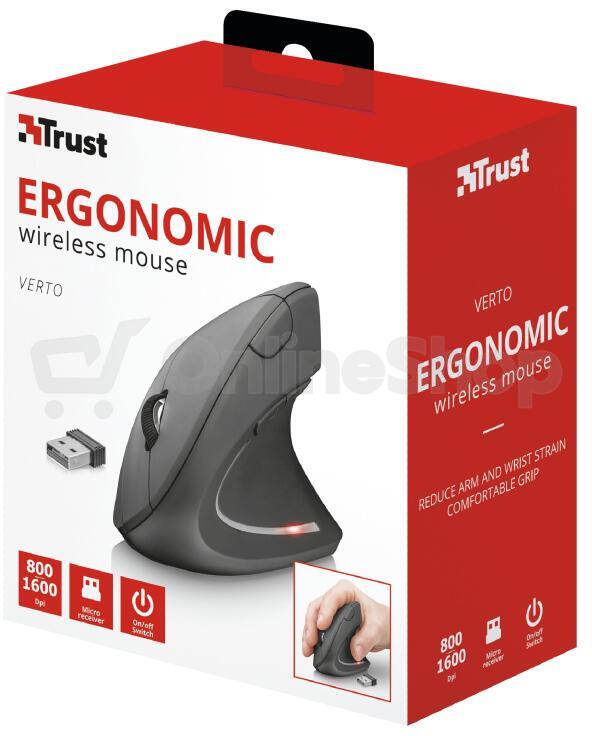 Bezdrátová myš TRUST Verto Wireless Ergonomic (22879)